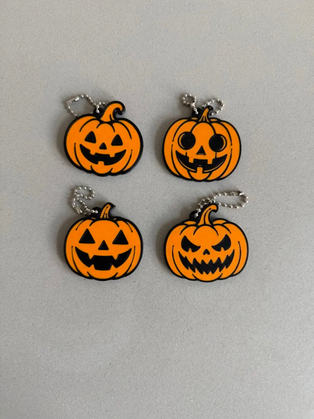 Close up of a side-eye ghost keychain