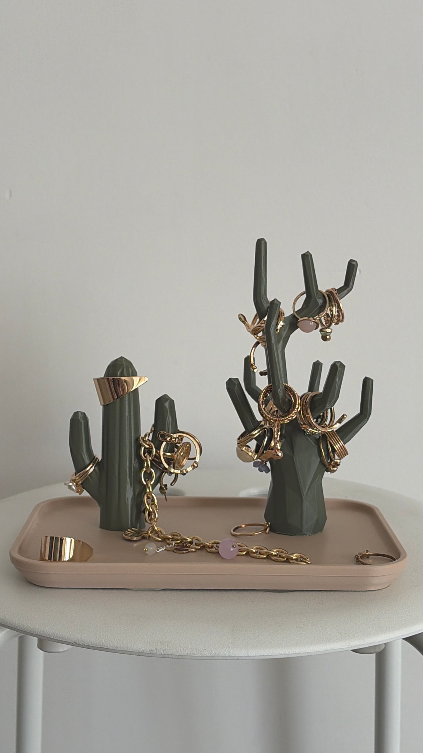 Succulent Trinket in Olive with rings