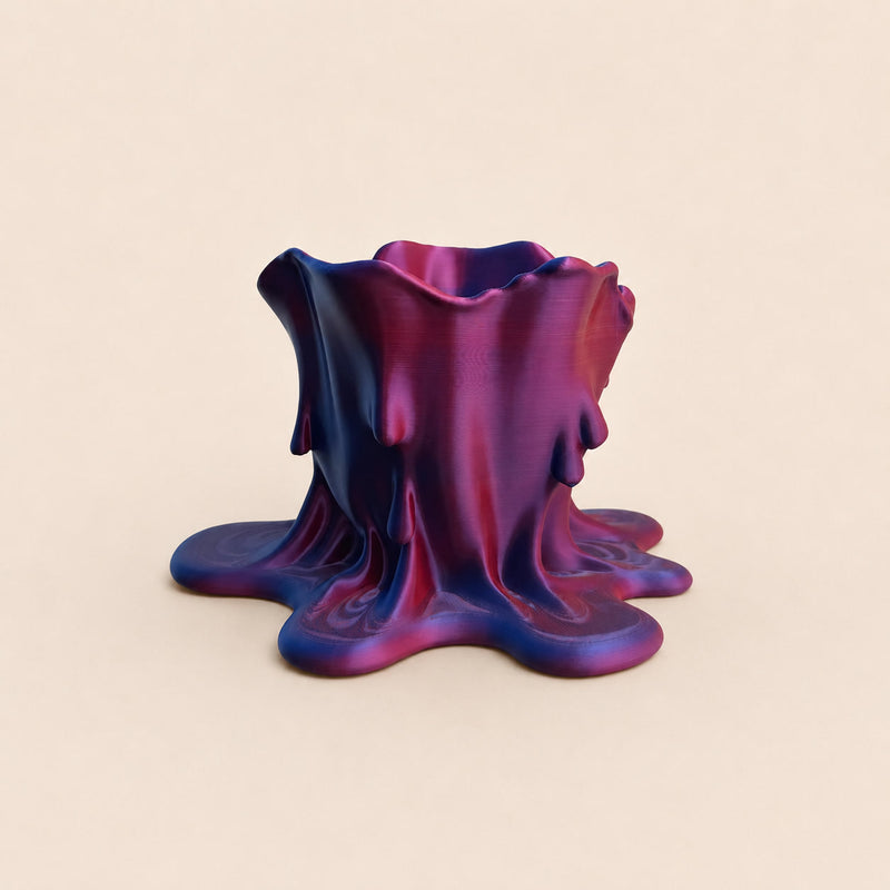 Melting Vanity Pot — colour-changing 3D printed makeup brush & desk holder