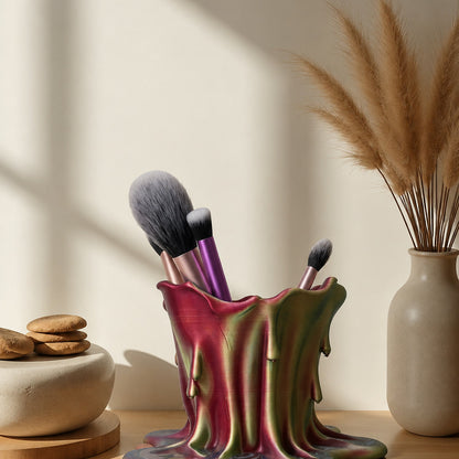 Melting Vanity Pot — colour-changing 3D printed makeup brush & desk holder