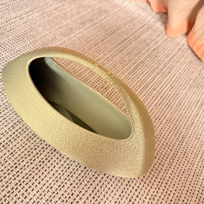 Elara Bag — sculptural bronze 3D printed handbag with a top handle