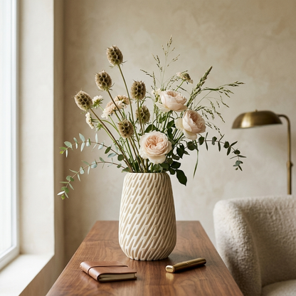Beige Sway Vase, product view 3