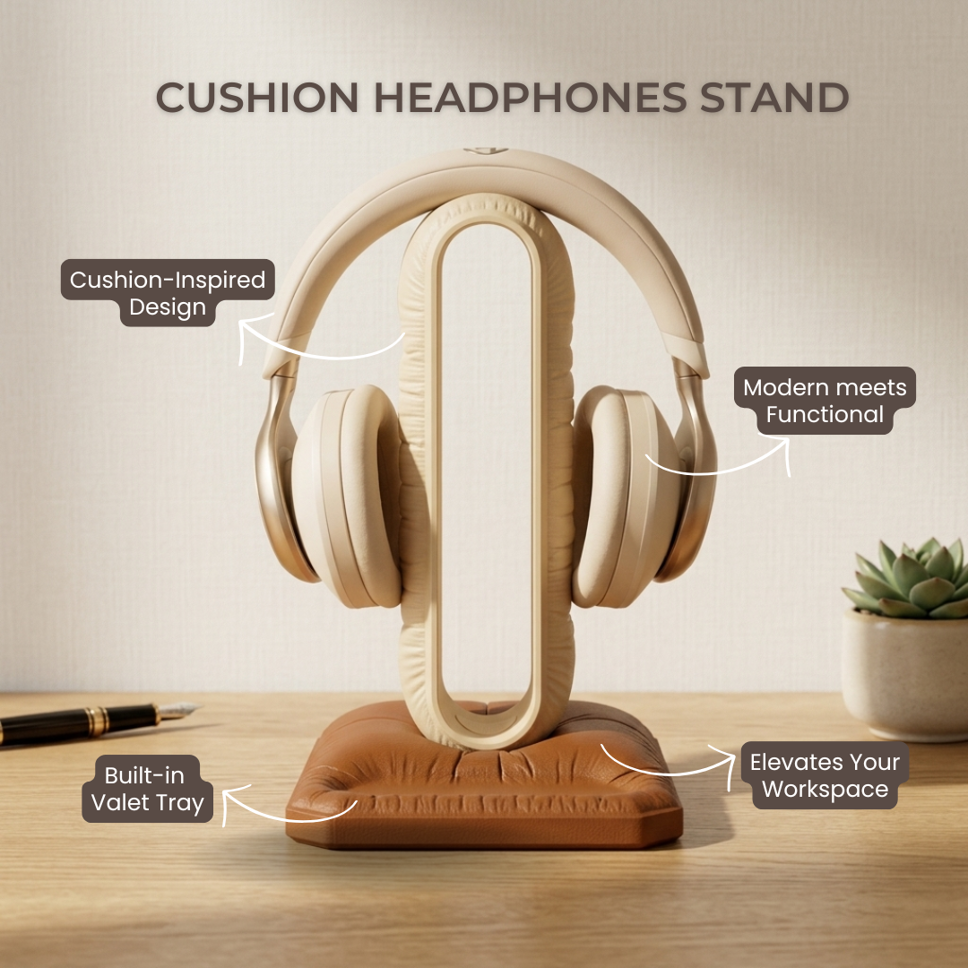 Cushion Headspace headphone stand styled as a gifting idea