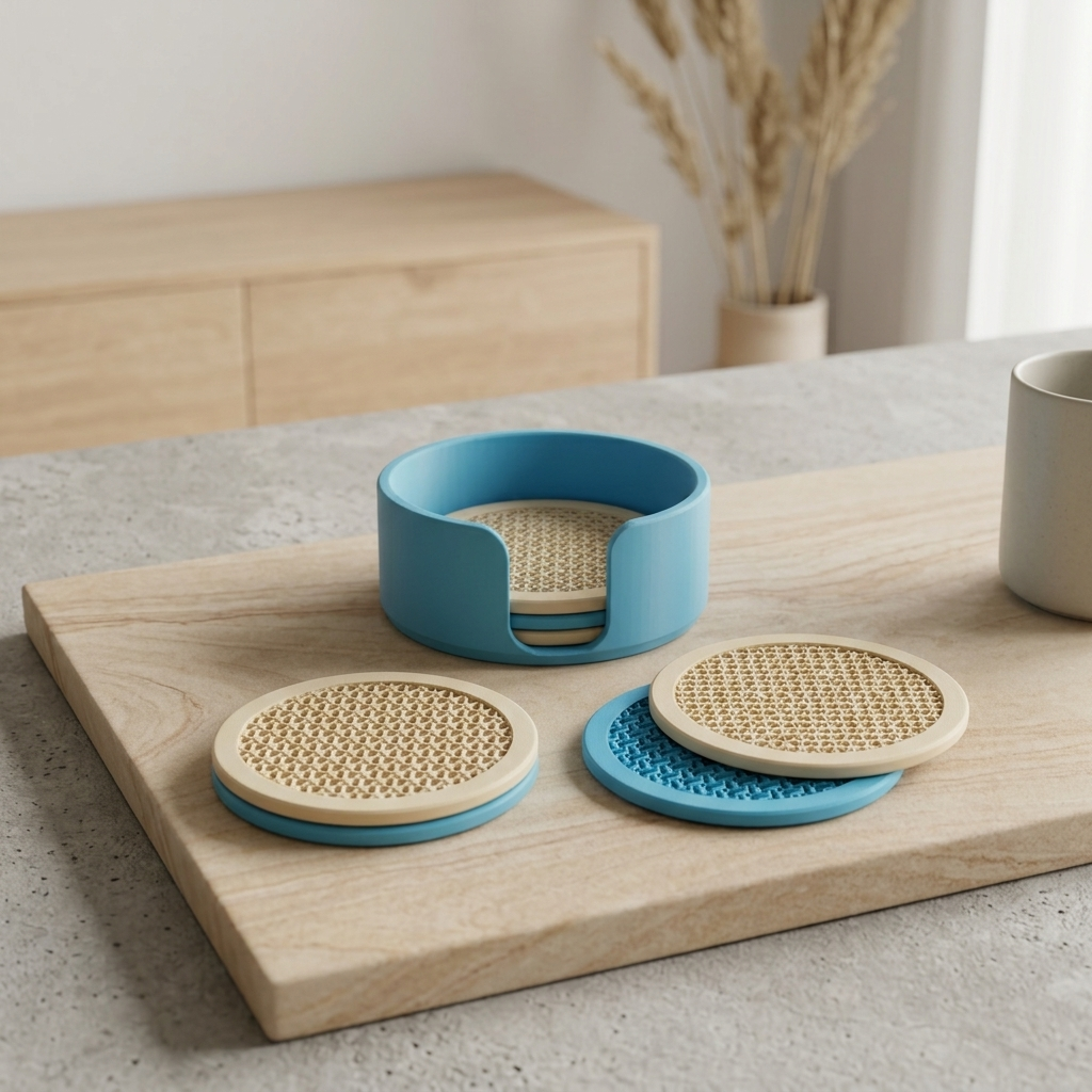 Orbit circular coaster set, product view 1