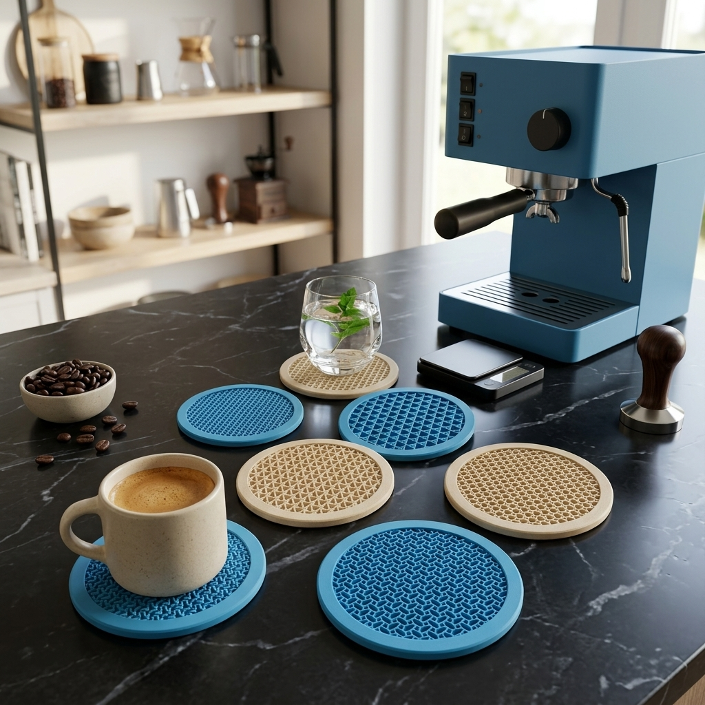 Orbit circular coaster set, product view 4