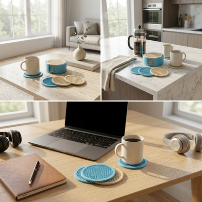 Orbit circular coaster set, product view 3