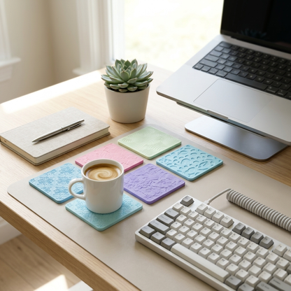 Undercover square coaster set, product view 3