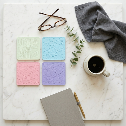 Undercover square coaster set, product view 5
