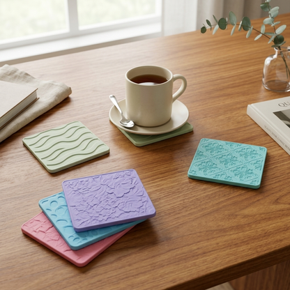 Undercover square coaster set, product view 4