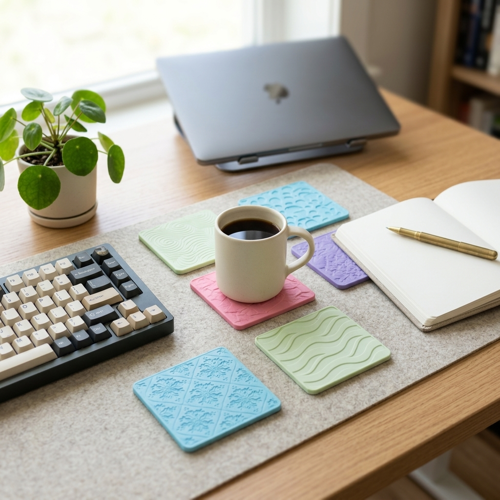 Undercover square coaster set, product view 9