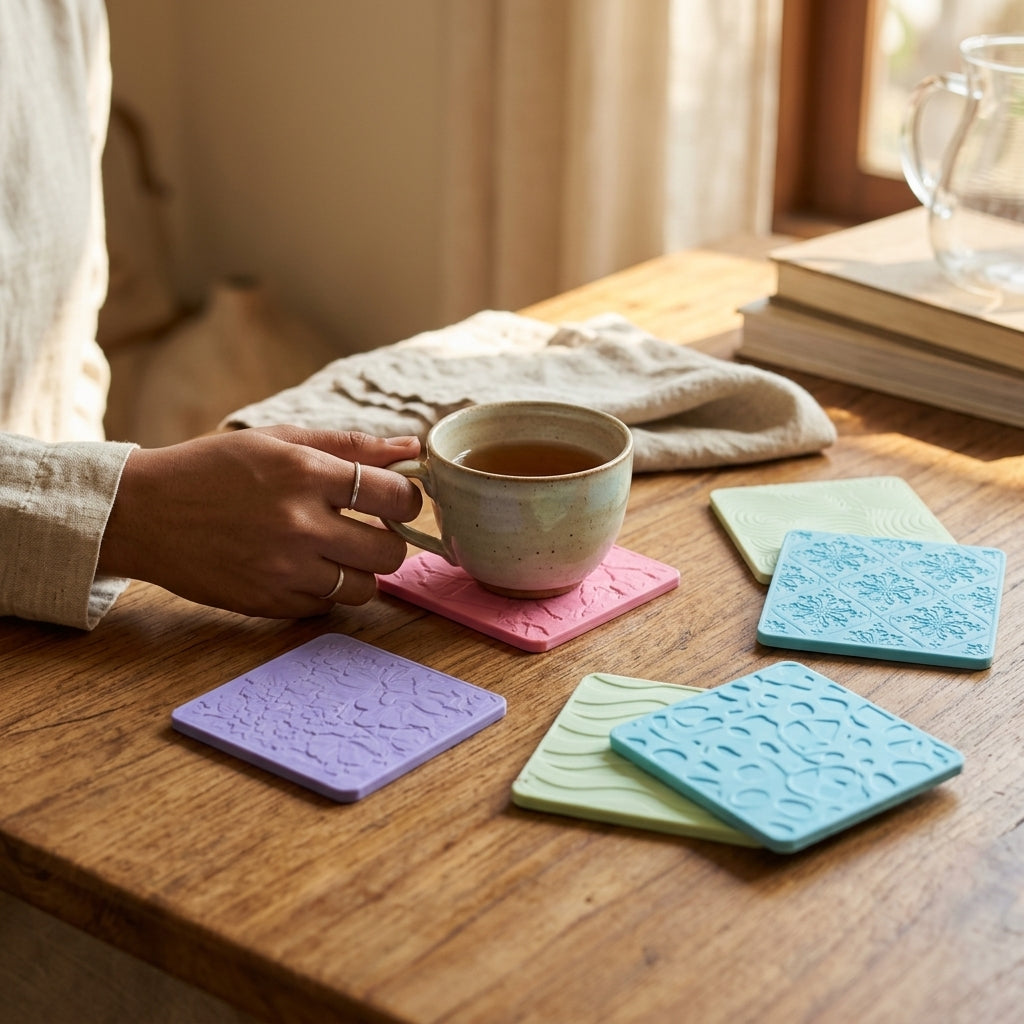 Undercover square coaster set, product view 12