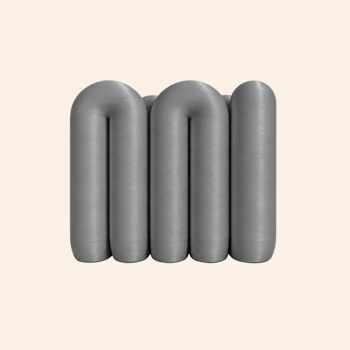 The Loop Stand in grey on a white background