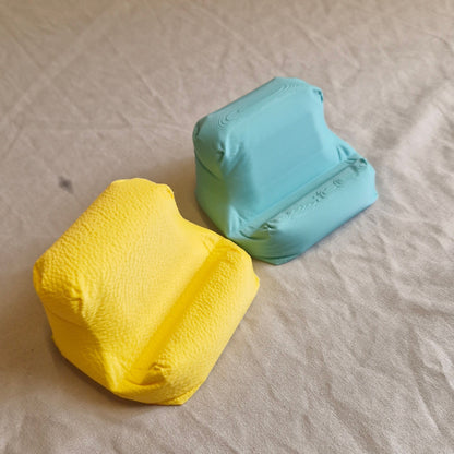 Cushion Bean Pod in yellow and blue