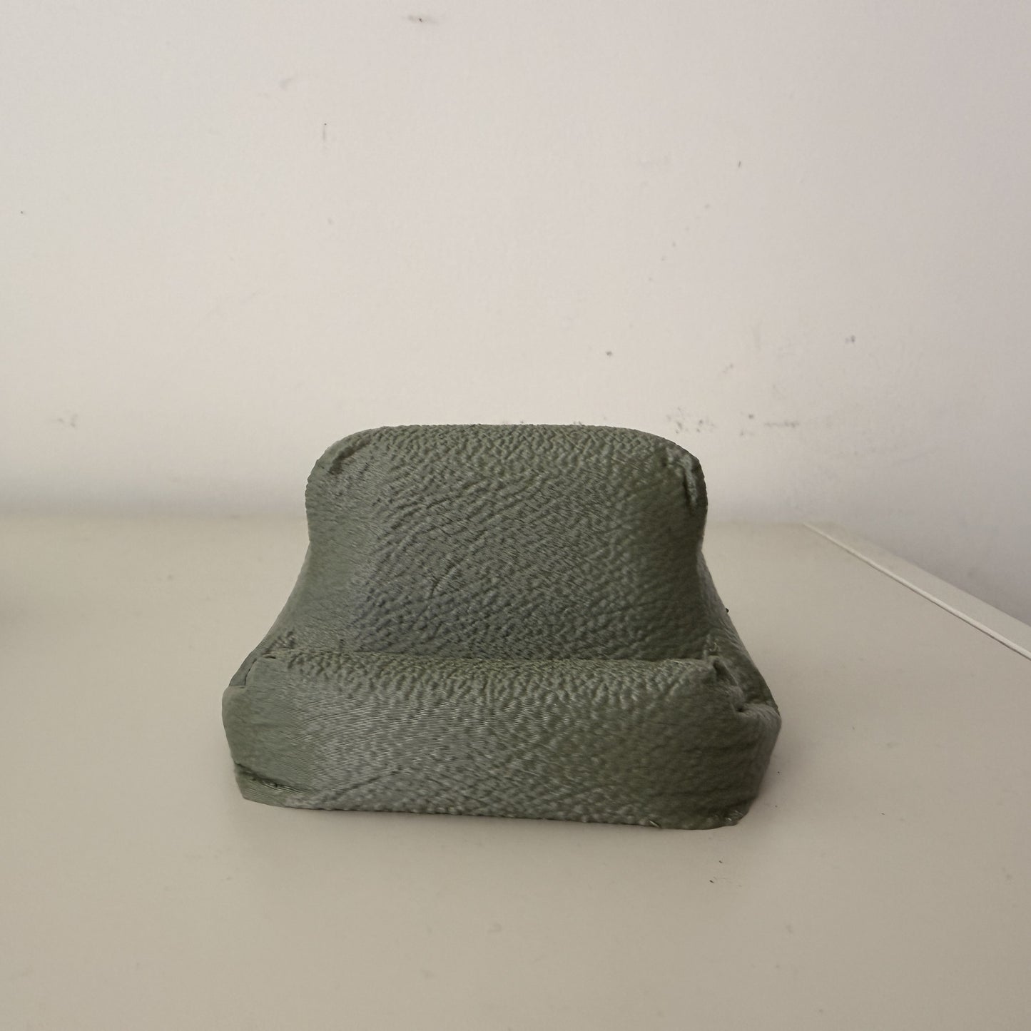Cushion Bean Pod phone stand in green