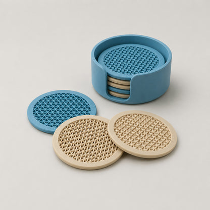 Orbit Coaster Set in blue
