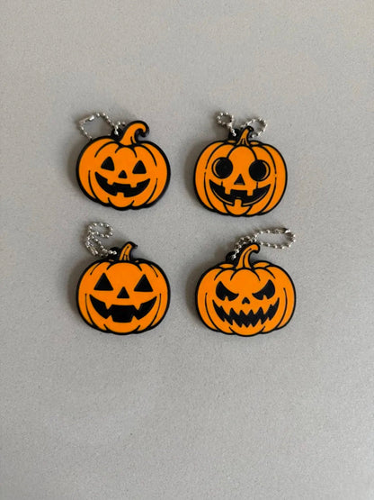 Close up of a side-eye ghost keychain