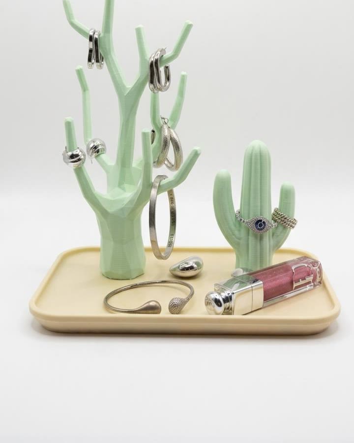 Succulent Jewellery Organiser in Mint