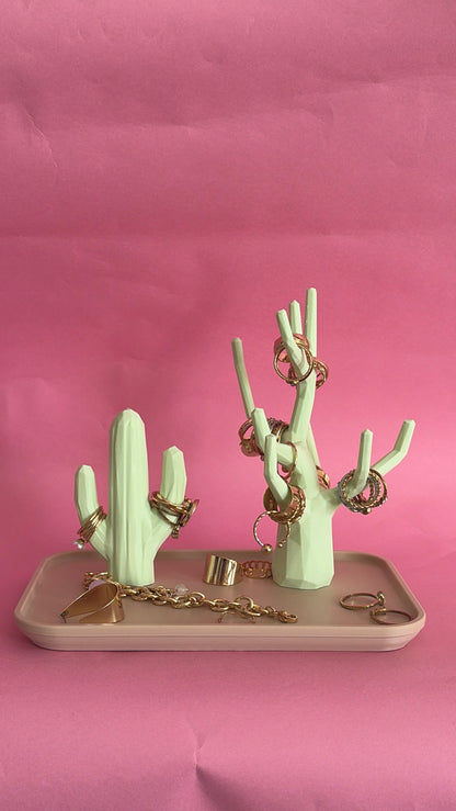 Succulent Trinket jewellery tray in Mint