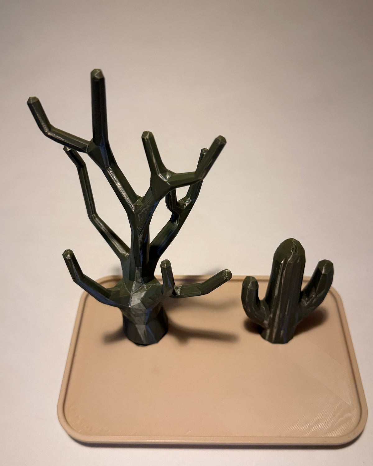 Succulent Jewellery Organiser in Olive