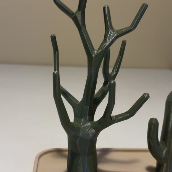 Succulent Jewellery Organiser in Olive