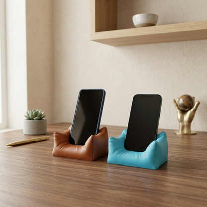 Sofa Lounger Phone Stand duo on a wooden desk