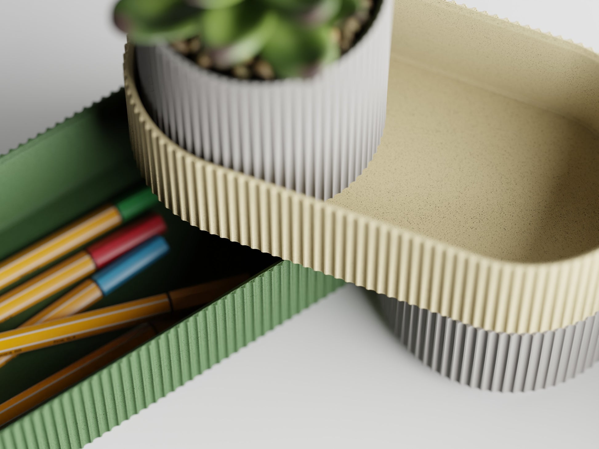 Stackflow 3D printed desk organiser by That Odd Piece