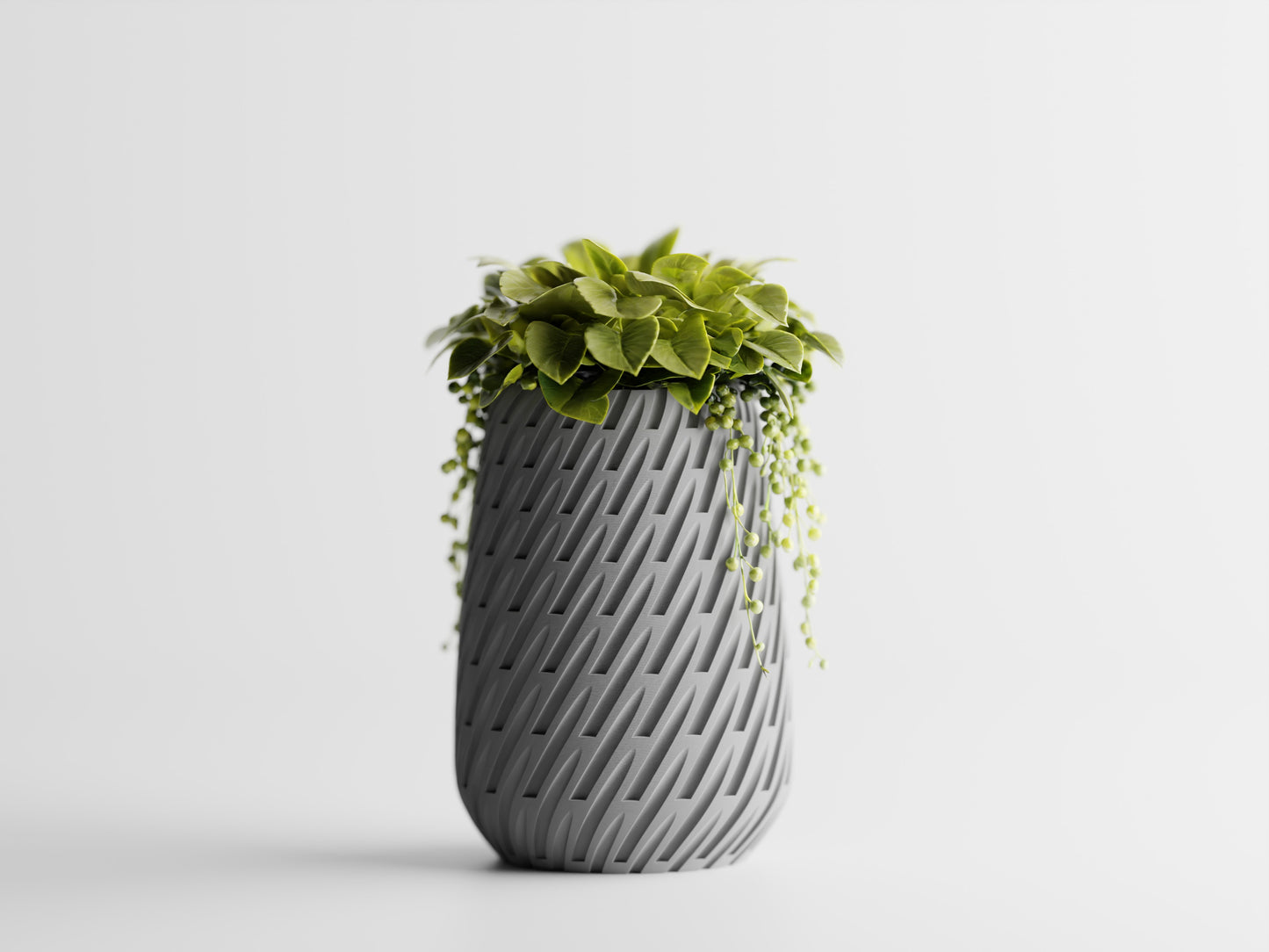 Close-up of the Sway vase smooth curved silhouette